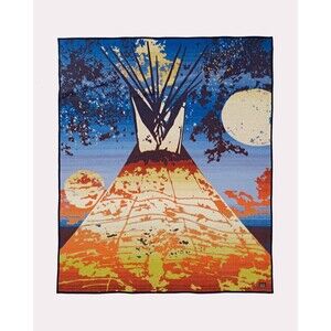 Pendleton NEW in Box Full Moon Lodge Blanket Native Art Wool Starr Hardridge